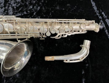 Photo Pristine Vintage Selmer Paris SBA Alto Sax – 99% Original Silver - # 36049